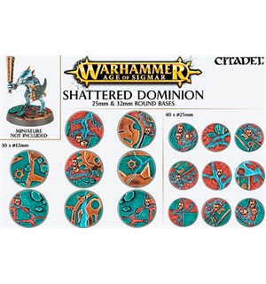 Shattered Dominion Round Base 25+32mm Warhammer Age of Sigmar 
